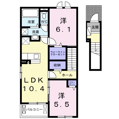 メゾンＫ・Ａ 204号室 間取り