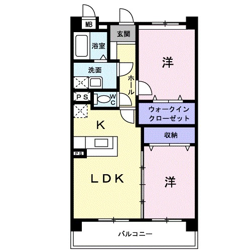 Y’sシャングリーラ 404号室 間取り