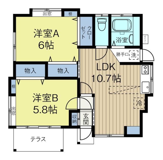 下原貸家 間取り