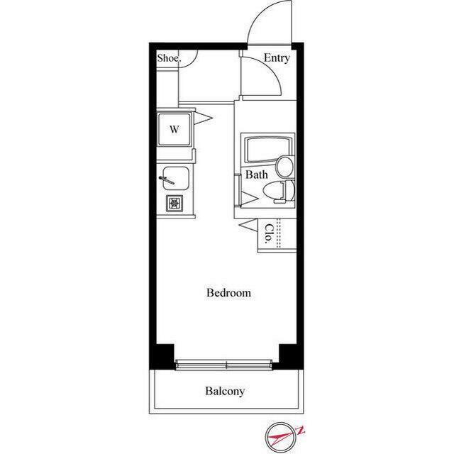 コパーズアプト平塚 0406号室 間取り