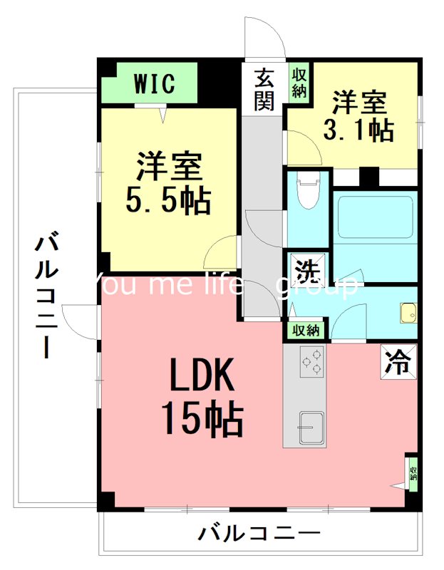 シーサイドビラ鵠沼 間取り