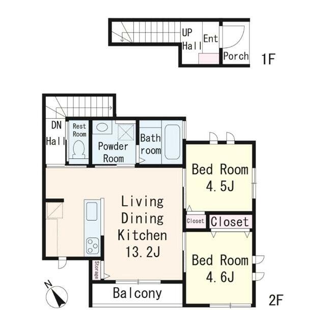 鎌倉　花冠 203号室 間取り
