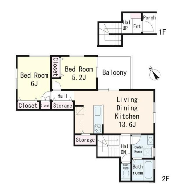 鎌倉　花冠 201号室 間取り