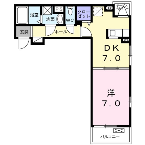 ラフィーネⅠ 302号室 間取り