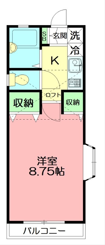 ハイツワールド 201号室 間取り