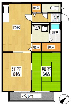 パークサイド 203号室 間取り