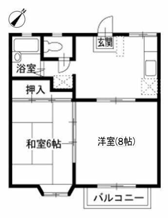 ラ・メゾン陽ざし野 202号室 間取り