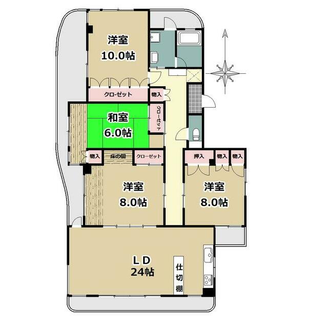 ハイツ中町 2F号室 間取り