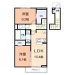 アジュールu 205号室 間取り