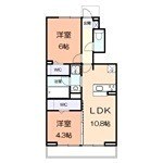 アジュールu 102号室 間取り