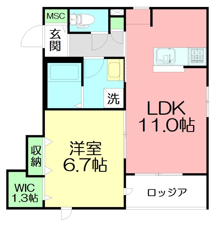 プルミエール湘南二宮Ⅰ 201号室 間取り