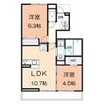 アジュールs 102号室 間取り