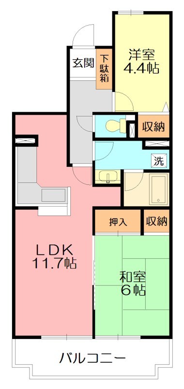 ヒルズ南戸塚３号棟 3-605号室 間取り