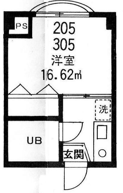 エルシェ湘南 205号室 間取り
