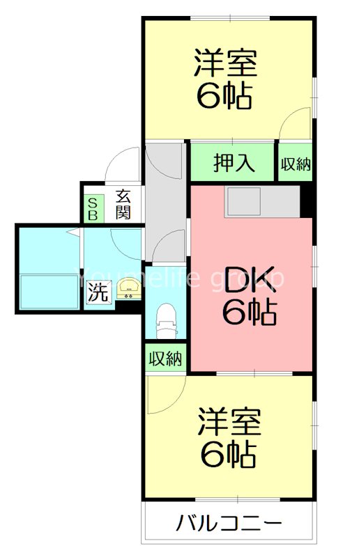 プリュニエラバン 101号室 間取り