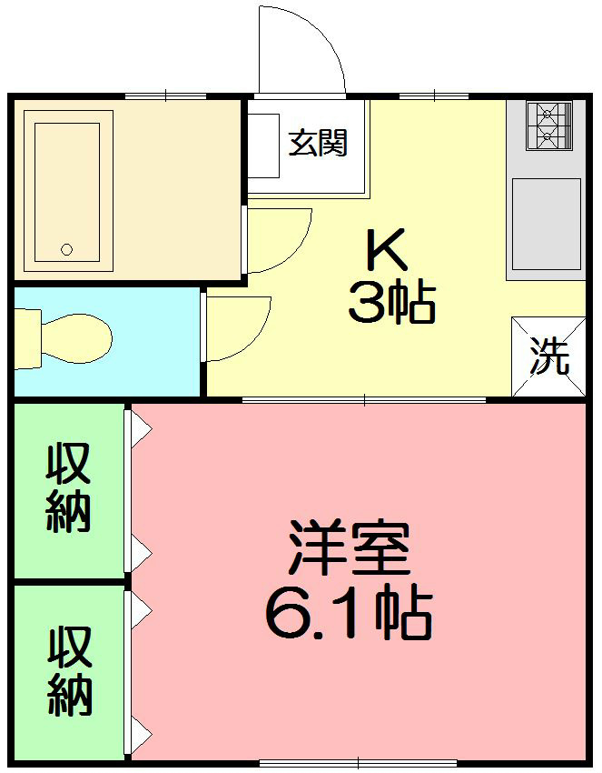 久保ハイツPⅡ 201号室 間取り