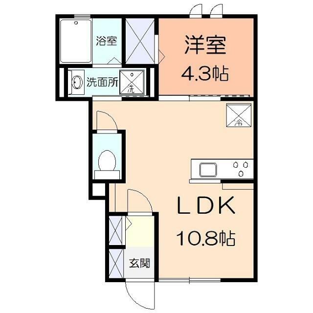 カーサ　ソレアーダ 102号室 間取り