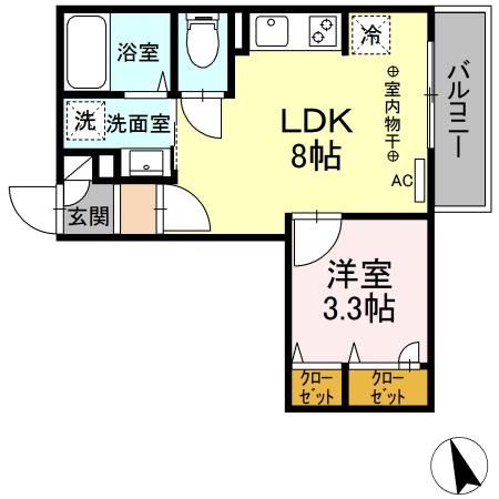 BrightsⅡ 302号室 間取り