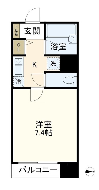 湘南パール 809号室 間取り