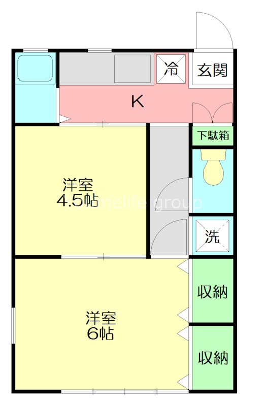 サンコーポラス曲松 103号室 間取り