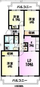 テレパレス伊勢原１号棟 403号室 間取り