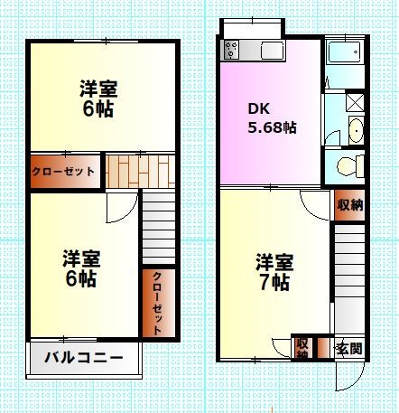 寿町セントラルハイツ C号室 間取り
