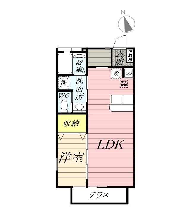 ラフール湘南 101号室 間取り