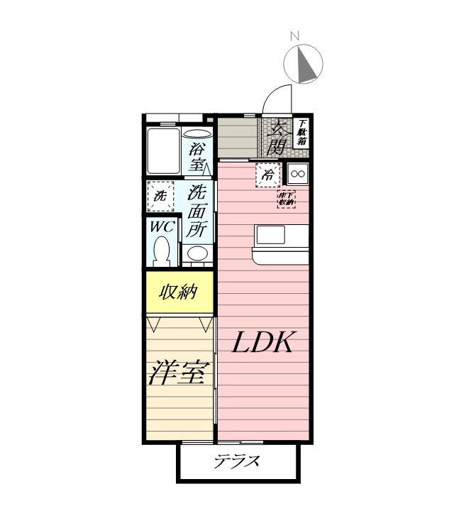 ラフール湘南 102号室 間取り