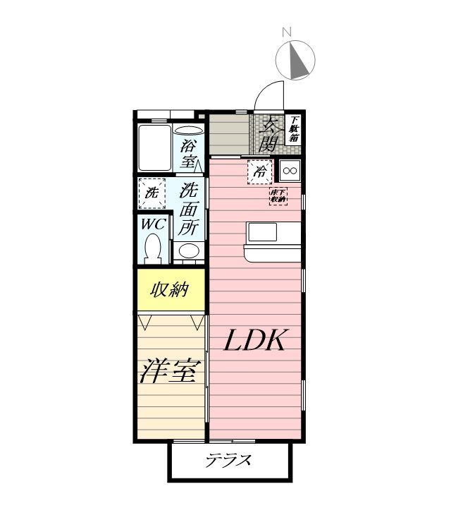 ラフール湘南 105号室 間取り