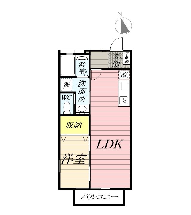 ラフール湘南 202号室 間取り