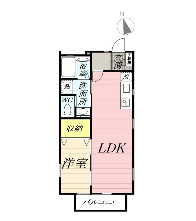 ラフール湘南 205号室 間取り