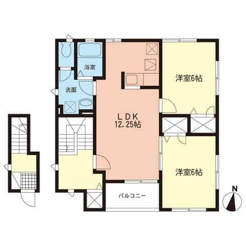 ニューヴィラ　ノース 201号室 間取り