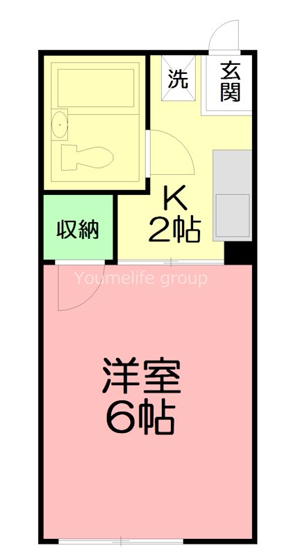 シティハイム松楽  203号室 間取り