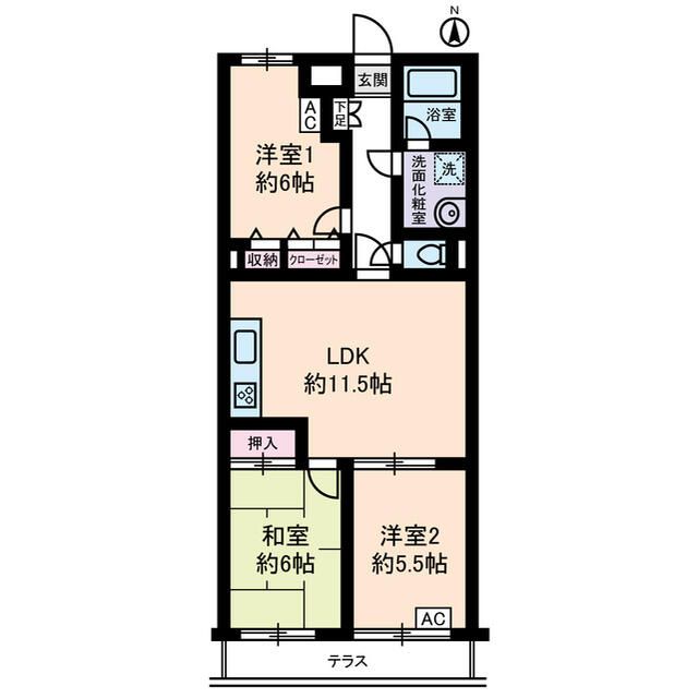 クリオ辻堂参番館 102号室 間取り