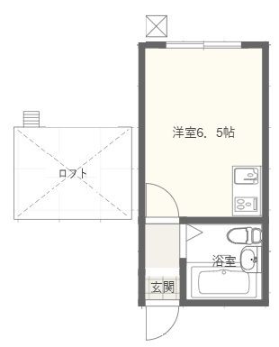 R-鎌倉 106号室 間取り