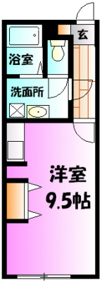 フォレスト城山 105号室 間取り