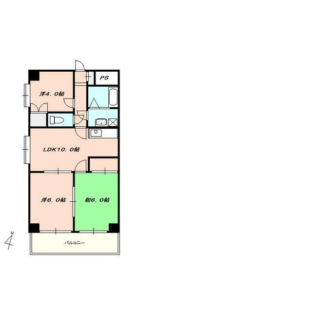 グランフォルム愛甲石田 501号室 間取り