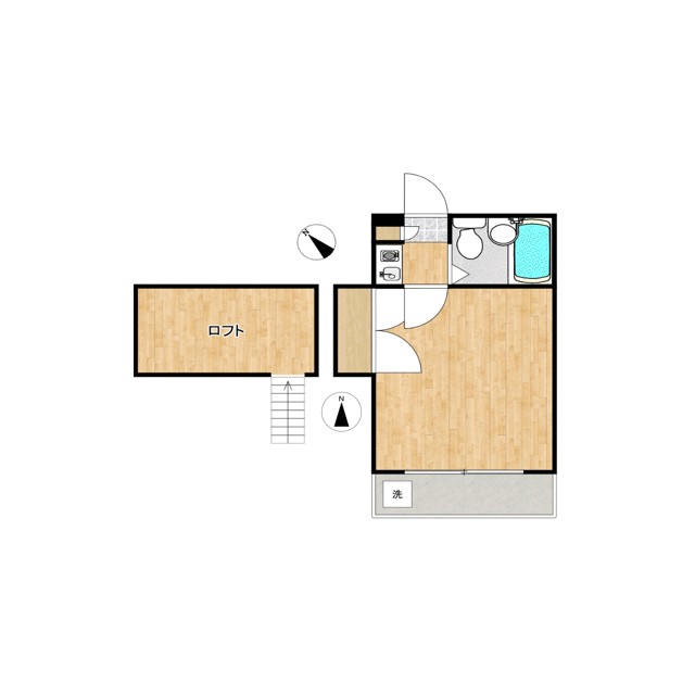 ヒルズ東海岸 201号室 間取り