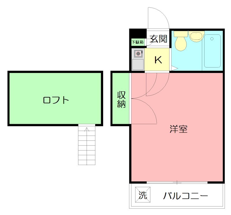 ヒルズ東海岸 201号室 間取り