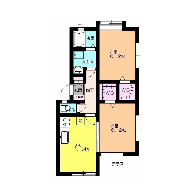 ガーラサントクⅡ 202号室 間取り