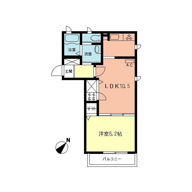 キャメルパティオ 201号室 間取り