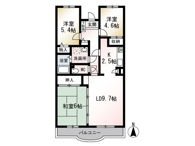 エスポワール平田 405号室 間取り