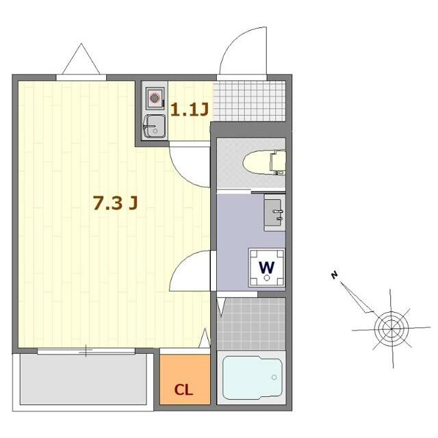 ウェルスフィールド湘南 B棟 102号室 間取り