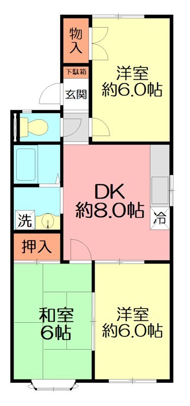 クレスト藤沢弐番館 101号室 間取り