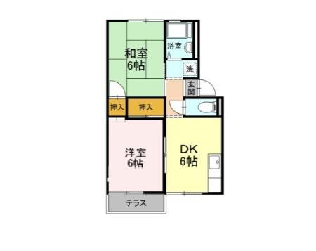 レザンシャトー 102号室 間取り