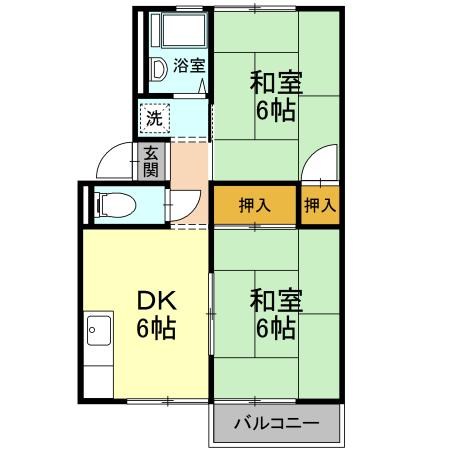 レザンシャトー 201号室 間取り