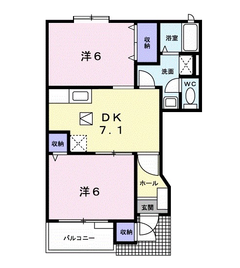 パストラル広貴Ｃ 104号室 間取り