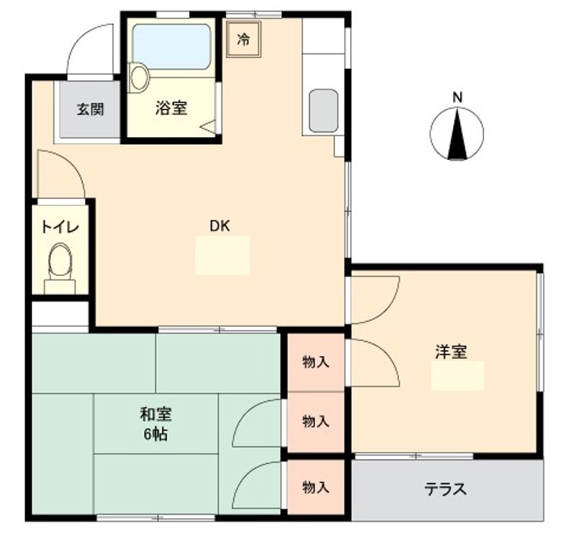 キャッスルカームヒルズ 102号室 間取り