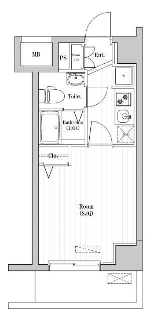 Ｎ－ｓｔａｇｅ　Ｈｏｎ－Ａｔｓｕｇｉ　Ｓａｋａｅｃｈｏ 601号室 間取り