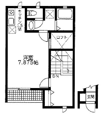 栄町花水木A棟 203号室 間取り